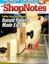 ShopNotes Magazine Issue 133 Table Saw technique Raised Panels Made Easy