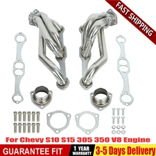 Exhaust Header Manifold Kit for Chevy S10 S15 305 350 V8 Engine Most Engine Swap