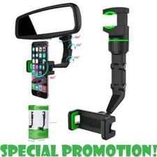 360 Car Phone Holder Rotatable And Retractable Rearview Mirror Mount Universal