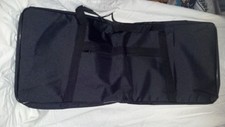 KEYBOARD CASE FULL SIZE PADDED BLACK NYLON SIDE BACKPACK STRAPS EXT POCKET NEW