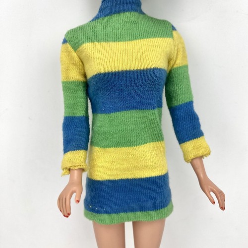 Vestido y zapatos vintage 1970 Barbie "Sharp Shift" tela Twiggy #0020 - Imagen 2 de 10