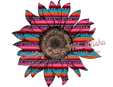 Sublimation Print Serape Sunflower Ready to Press Heat Transfer