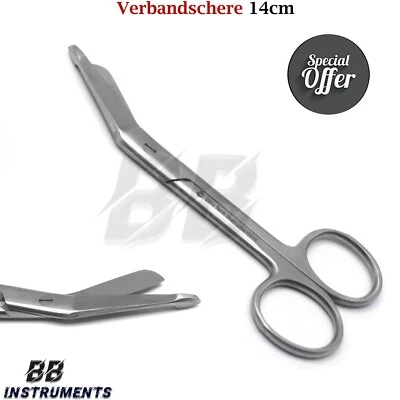 SLITE TECH INSTRUMENTS Profi Verbandschere 14 cm – Lister Schere Chirurgisch Rostfrei
