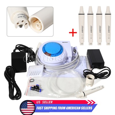 Dental Ultrasonic Scaler 5*Tips For EMS Woodpecker Cavitron w/ 4Pcs Handpiece ST