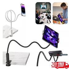 Universal Mobile Phone Tablet Mount Holder Flexible Long Arm Bed Desktop Stand