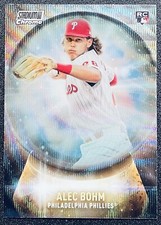 2021 Topps Stadium Club Chrome Alec Bohm Crystal Ball Wave Refractor Rookie RC