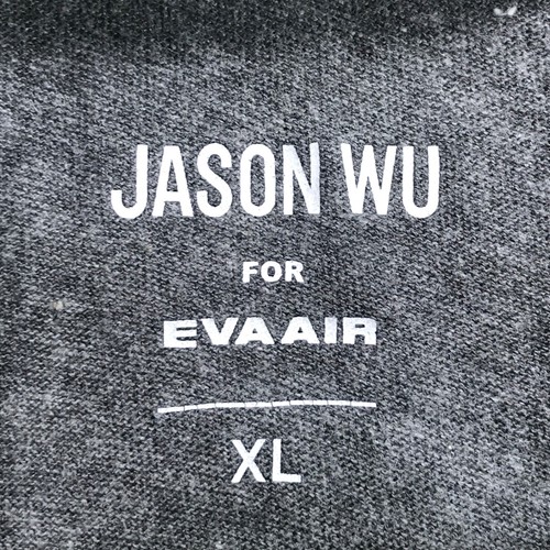 Top Jason Wu per Eva Air Lounge Wear uomo XL grigio cotone collo alto manica lunga - Foto 5 di 7