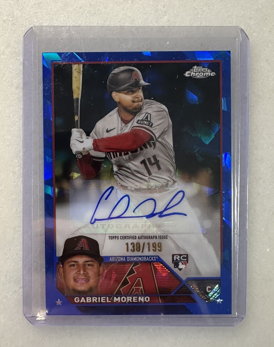 2023 Topps Chrome Update Sapphire Gabriel Moreno Blue Rookie Auto /199