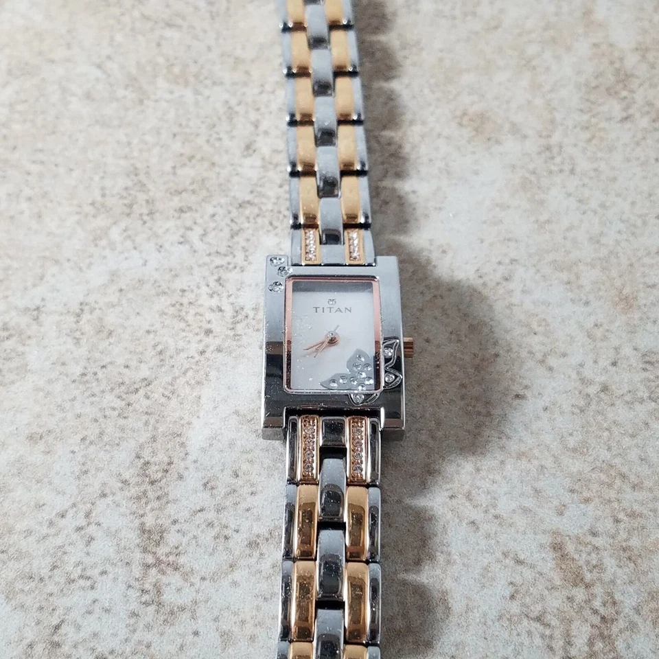 Titan Raga Women’s Analog Silver and Gold Bracelet Watch (VBM0302) - Image 2 of 4