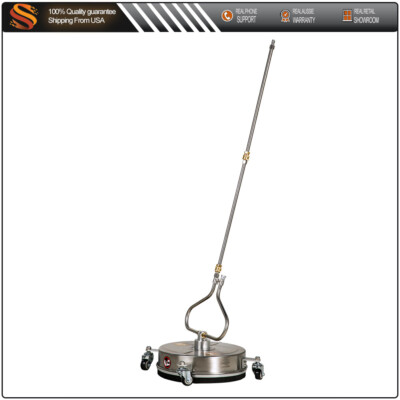 #ad 13.7quot; Pressure Washer Surface Cleaner with 4 Wheels Stainless Steel Brand New $69.99