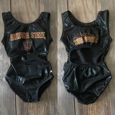 NWT Foxy's Arizona State ASU Sun Devils College Open Back Gymnastics Leotard