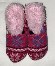 Gymboree Girls Slippers Size XS Pink Blue Comfy Slip Resistant Sole NEW LBB76