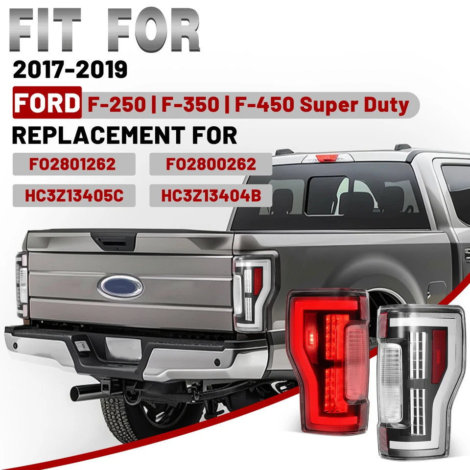 LED Sequential Tail Lights For Ford F-250 F350 F450 Super Duty 2017 2018 2019 Foto 3 de 4