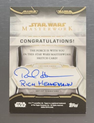 2019 Star Wars Masterworks Stormtrooper Sketch Card by Rich Hennemann - Picture 4 of 6
