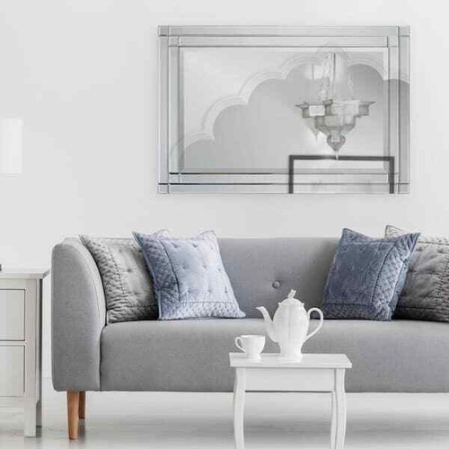 36 in. H x 24 in. W Medium Rectangle Frame Beveled Glass Classic Wall Mirror - Picture 6 of 6