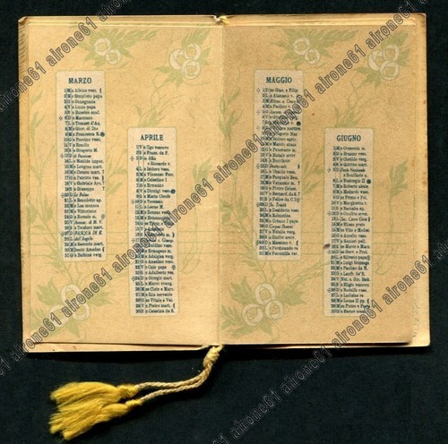 CALENDARIETTO 1921 MEFISTOFELE - OPERA MUSICA LIRICA old pocket calendar OTTIMO - Picture 6 of 10