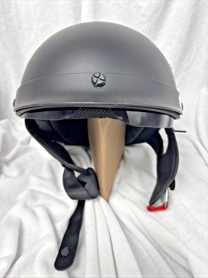 Casco abierto Speed and Strength SS410 negro liso para motocicleta XL FMVSS #218 Foto 2 de 4