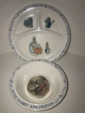 Eden Childrens Divided Plate And Bowl Peter Rabbit and Friends