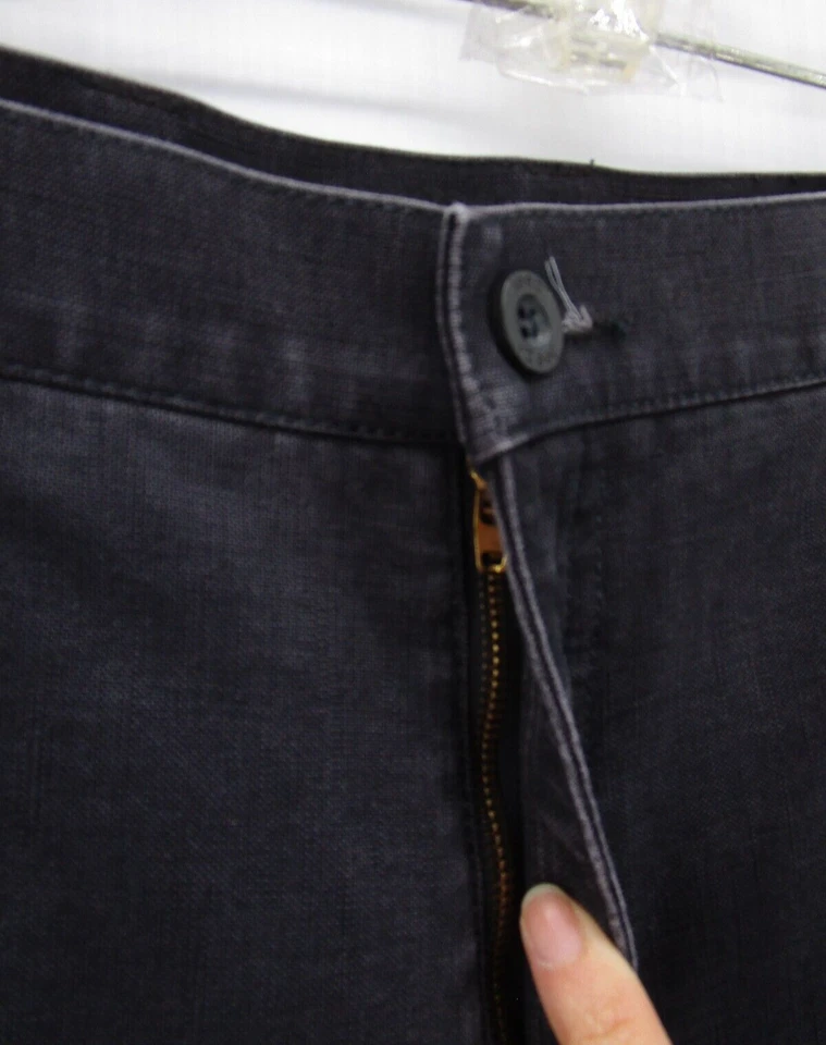 Pantalones Jeep Hombres 32X34 Negro Chino Lona Recta Caquis Senderismo Logo Exterior Foto 2 de 4