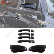 For 2017+ 4Runner 10Pcs Carbon Fiber Exterior Door Handles &Side Mirror Trim Kit