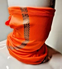ORANGE Face Mask Sun Shield Neck Gaiter Balaclava Neckerchief Bandana Headband