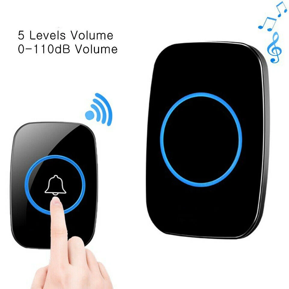 Wireless Doorbell Waterproof Door Bell Kit Home House Ring Bell 1000FT Kit Wireless Doorbell Waterproof Door Bell Kit Home House Ring Bell 1000FT Kit