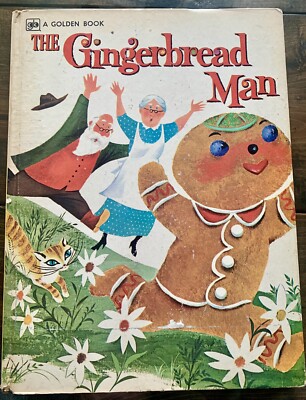 The Gingerbread Man Golden Book Hardcover Giant Golden Press Vintage 1976