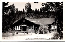 Real Photo Postcard High School Building at Happy Camp, California