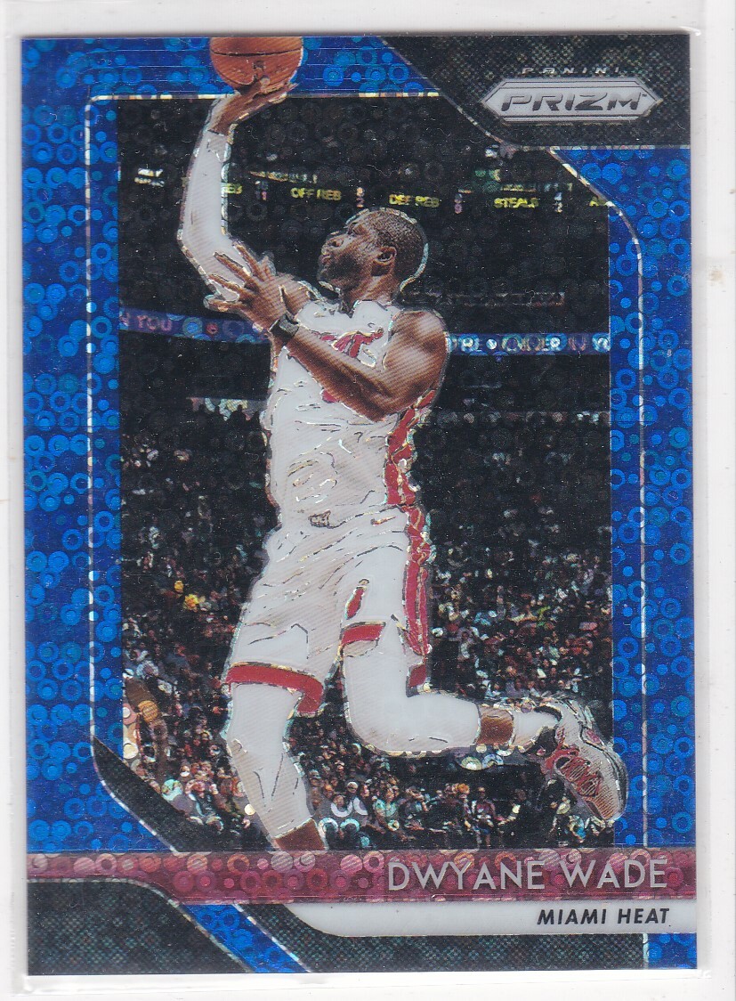 2018-19 Panini Prizm Fastbreak #44 Dwyane Wade Blue Prizms 122/175 Miami Heat