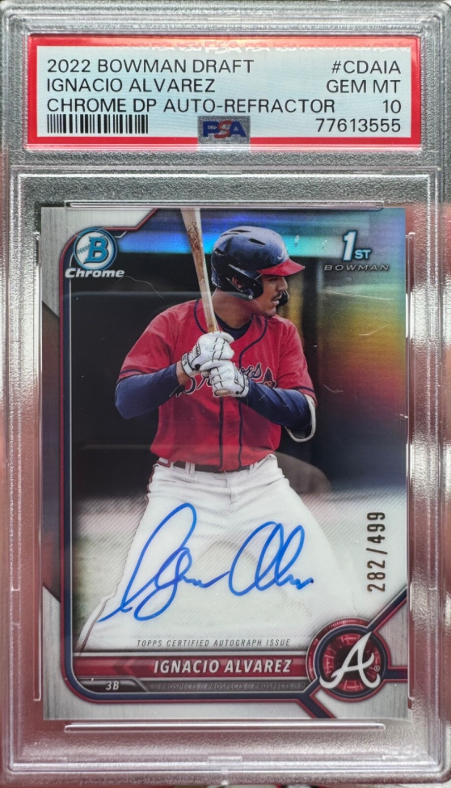 2022 Bowman Chrome Draft Ignacio Alvarez Auto /499 PSA 10 GEM MINT Rookie Card