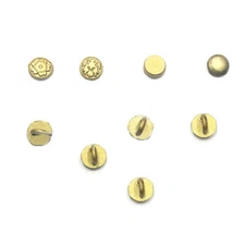 72 PCS Mini Shank Button 4mm Metal Buckle Doll Clothing Sewing Accessories DIY