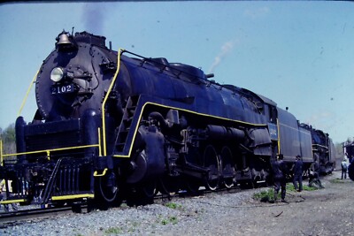 Kodachrome Original Slide Allegheny 4-8-4 Steam Engine #2102 (1977) #CC728