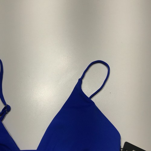 Tempt Me Bikini Top Womens Large Blue String Adjustable Strap Triangle Padded - Picture 5 of 12