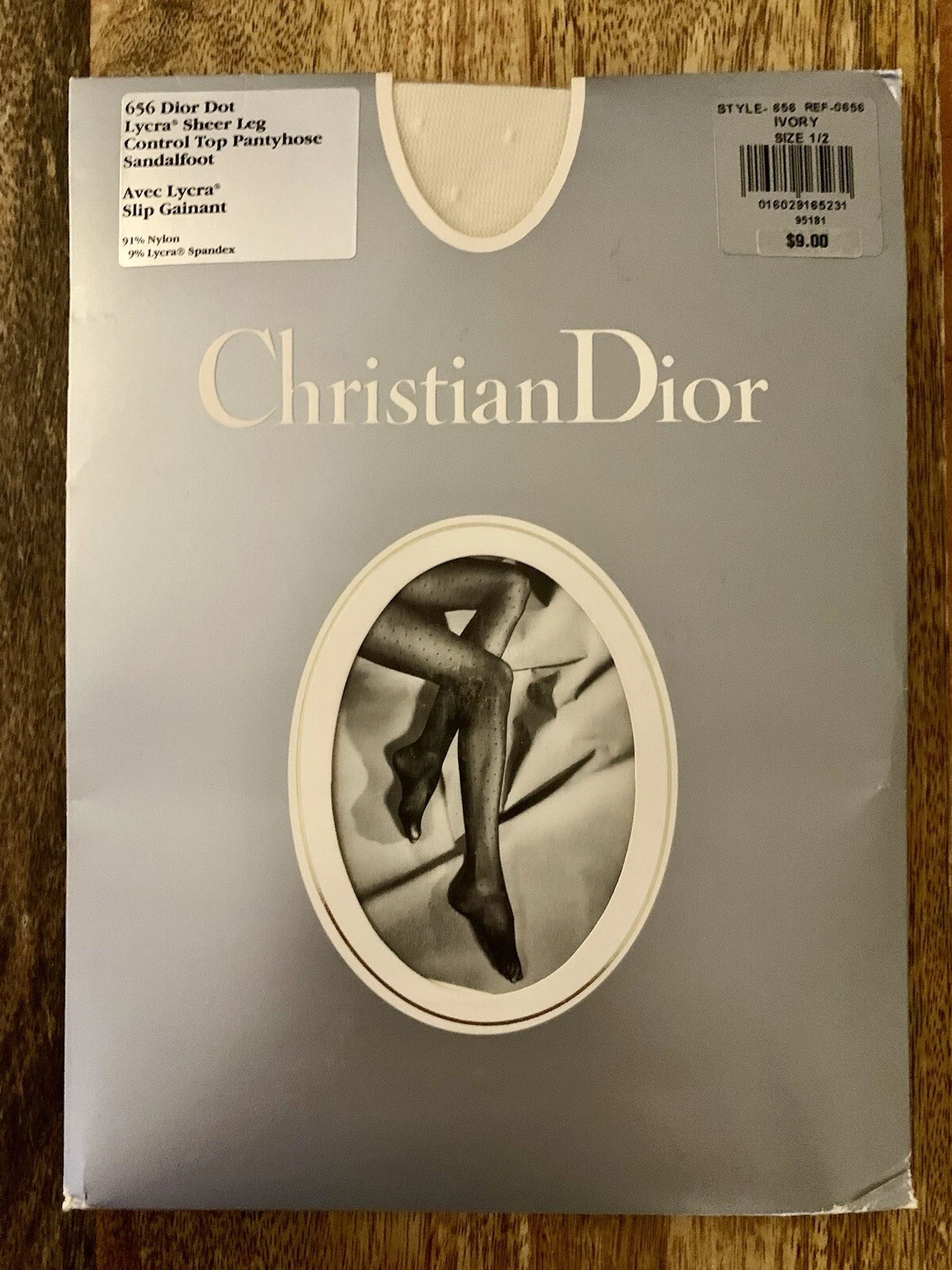 Culotte vintage Christian Dior à pois ivoire style haut 656, taille 1 ou 1/2