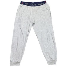 Polo Ralph Lauren Lounge Pants Men  s Large Gray Pajama Joggers Logo Waist NWOT