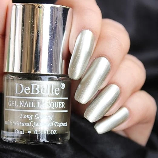 DeBelle Gel Nail Polish Rustique Gold (Metallic Rust Gold Nail Paint)|Non UV - G