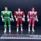 Vtg Lot Of 3 Mighty Morphin Power Rangers Flip Head Figures Bandai 1993