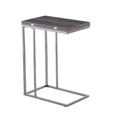 Clarkdom End Table, Graywash, high Gloss Black