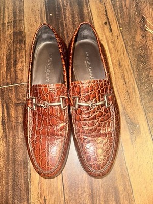 Giorgio Armani Croc Print Loafers Sz 8.5