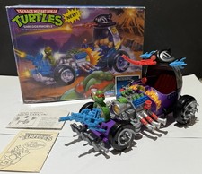 Vintage 1991 TMNT Shreddermobile 100  COMPLETE w  BOX MIB Playmates Vehicle Raph