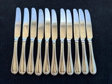 11 Knives LENOX BEAD GLOSSY PLUME TIP BEADED STAINLESS FLATWARE 18/10