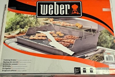 Weber Porcelain-Enameled Cast-Iron Cooking Grates Genesis 300 2-Pack New #7524
