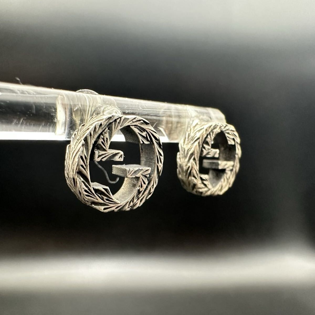 GUCCI Arabesque Interlocking Marmont Earrings Sil… - image 3