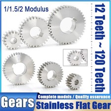 1/1.5/2 Mod Flat Gear Cylindrical Gear 12~120 Teeth Spur Gears Stainless Steel