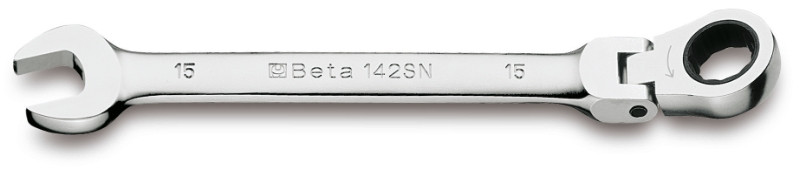 Swivel End Ratcheting Combination Spanner Wrench 17mm - Beta Tools 142SN 17