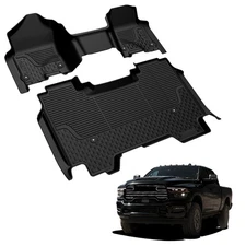 Floor Mats for RAM 1500 2019-2024 Crew Cab Waterproof All Weather Floor Liners