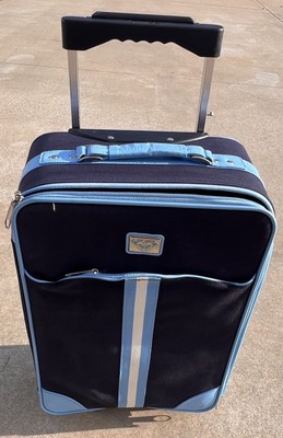 Vintage Y2K Blue Roxy Canvas Suitcase W/ Wheels No Key | eBay