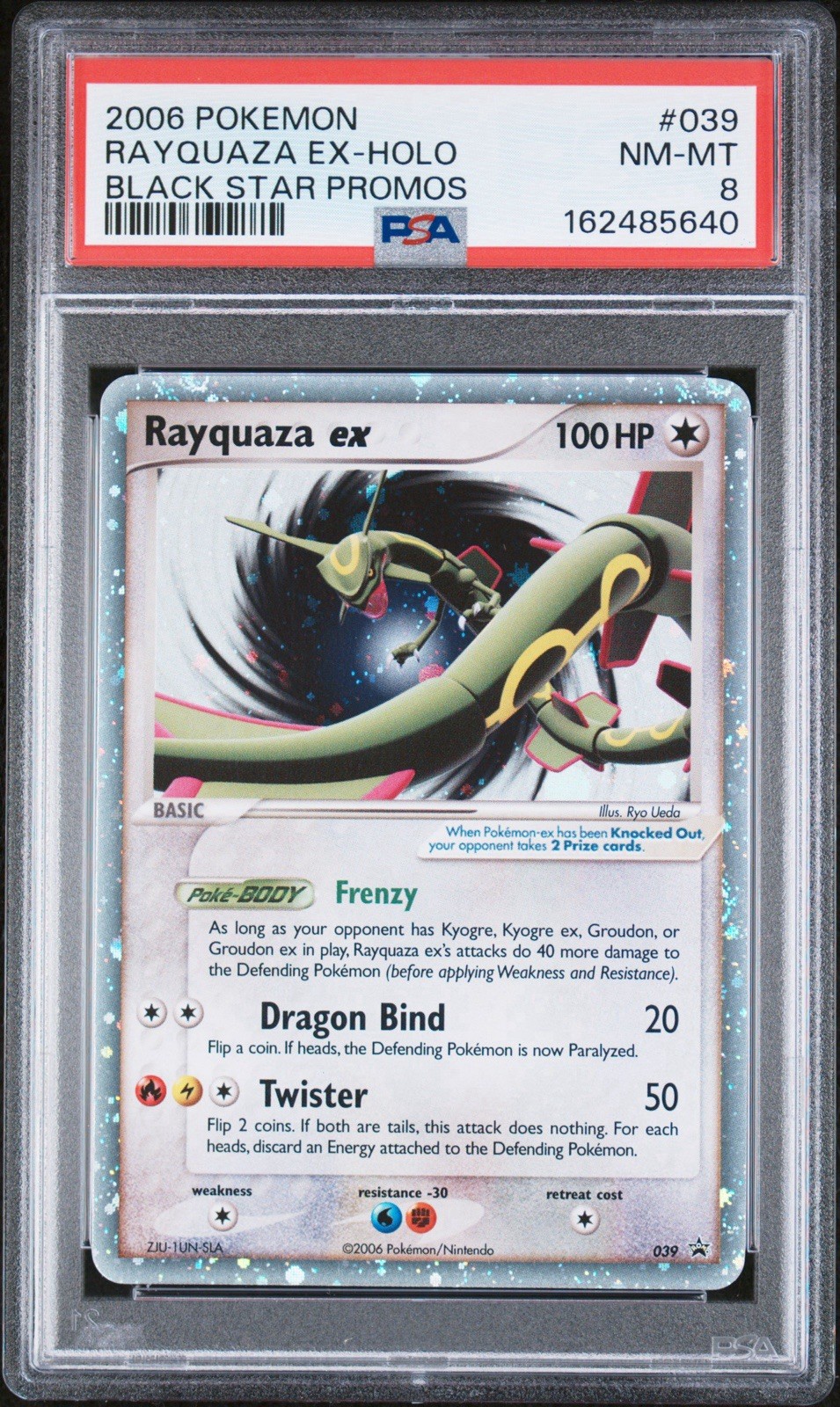 2006 Pokemon Rayquaza ex Holo Black Star Promo #039 PSA 8
