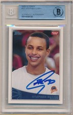 STEPHEN CURRY 2009/10 TOPPS #321 RC ROOKIE SIGNED ON CARD AUTOGRAPH BGS AUTO SP. rookie card picture
