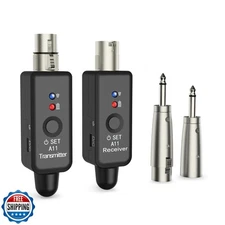 INGPARTNER A11 Wireless Microphone Transmitter Receiver 4 Channels Plug-on XL